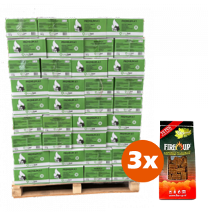96 dozen Maxi briketten + gratis 3 x aanmaakblokjes